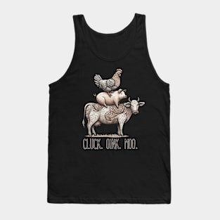 Cluck. Oink. Moo. - Farmyard Friends Tank Top